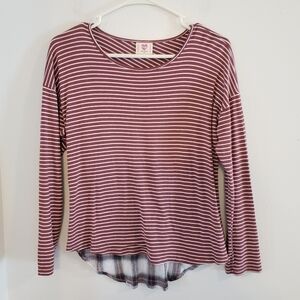 Girls long sleeve red/white stripe